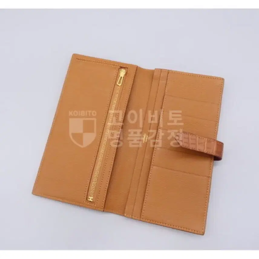 에르메스 베안 장지갑 와니 / 악어가죽 브라운 골드 사진 3