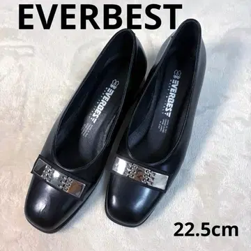 EVERBEST 여성용 펌프스 블랙 이탈리아제 실버 버클
