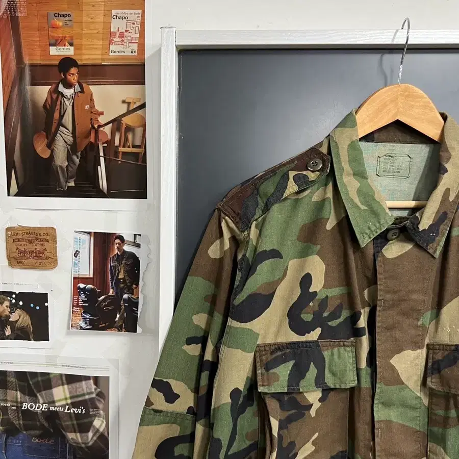 80s 미군 오리지널 밀리터리 우드랜드 BDU 자켓
