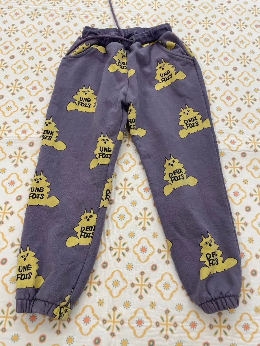 리미떼두두 고양이 패턴 바지 Xl (65.5)