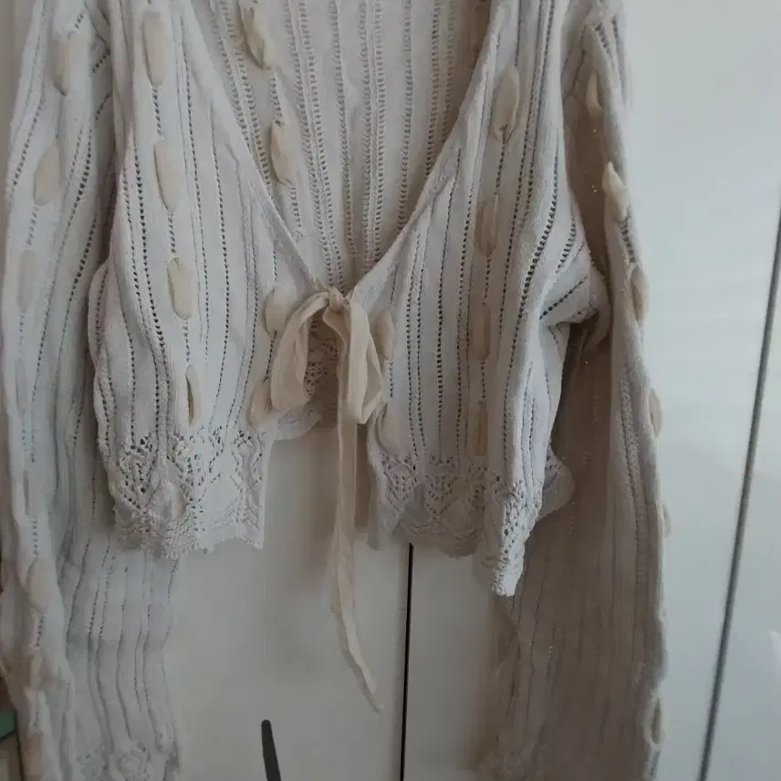 zara 자라 크로셰 가디건 베이지색 L 발레코어