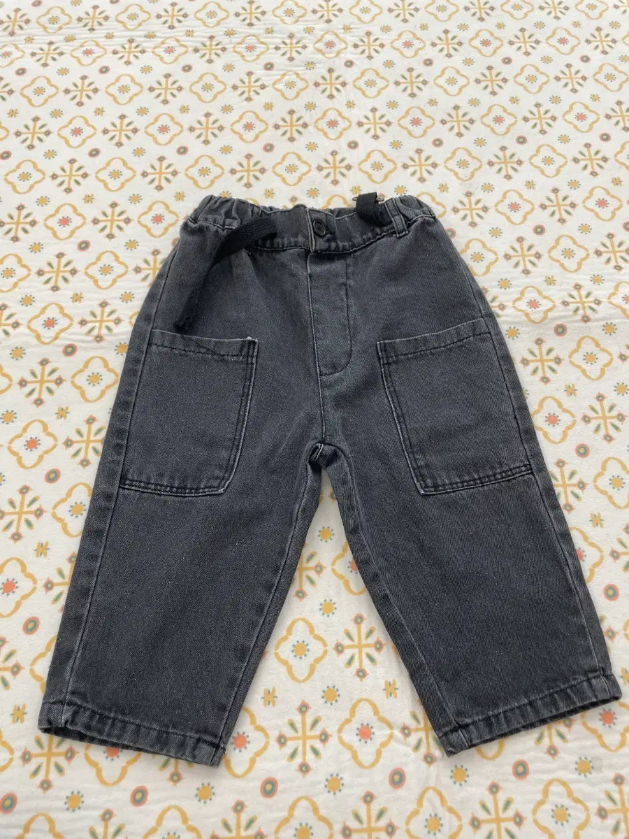YUAN GULU 블랙 데님 바지 90 총장 48