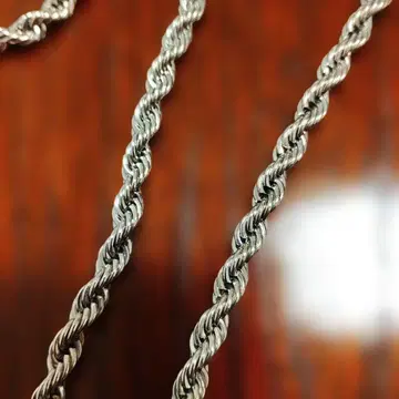 플래티넘 도금 필드 로프 체인 목걸이 67cm
