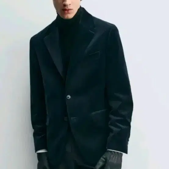 자라 다크네이비 벨벳자켓 54사이즈 xl