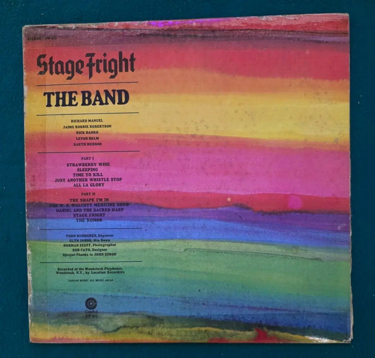 The Band - Stage Fright LP 앨범