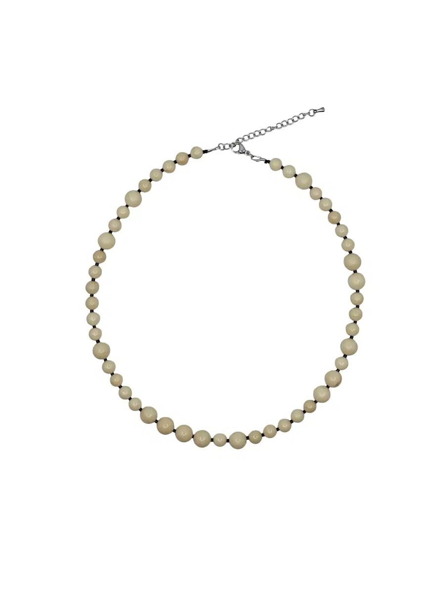 Bumpy cream necklace- large