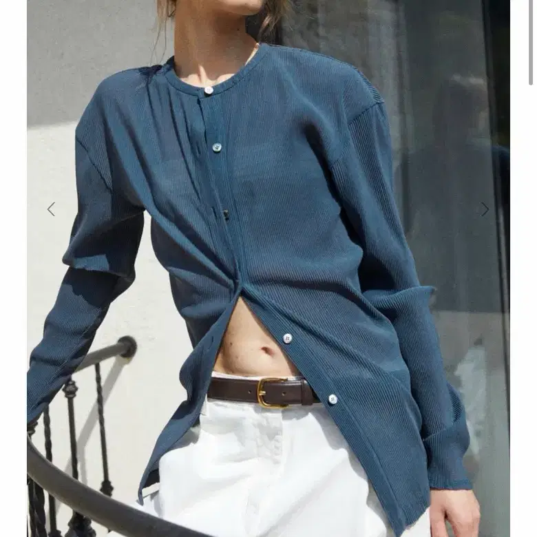 르셉템버  26 PLEATS LONG SLEEVE CARDIGAN [SMOKE BLUE]