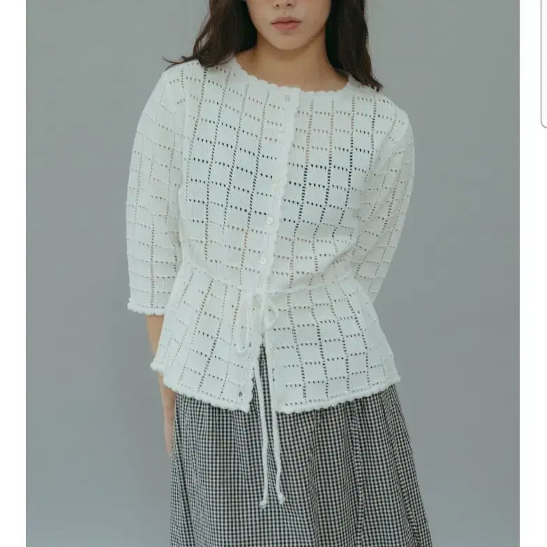 새상품 온무드 빈티지 그랜마 가디건