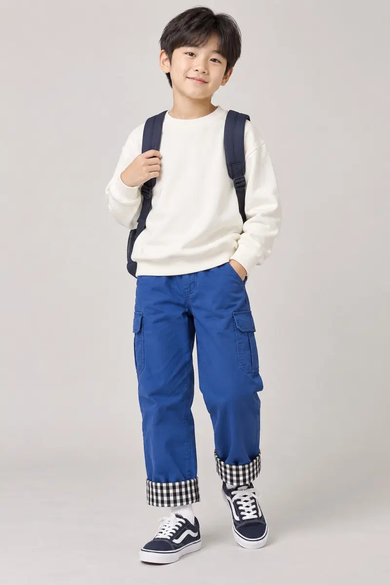 130사이즈 노스페이스 면 바지 블루 정품 키즈