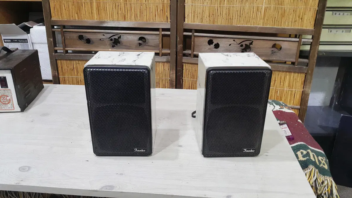 1980 일본 프론텍스 2웨이 대리석 미니 스피커