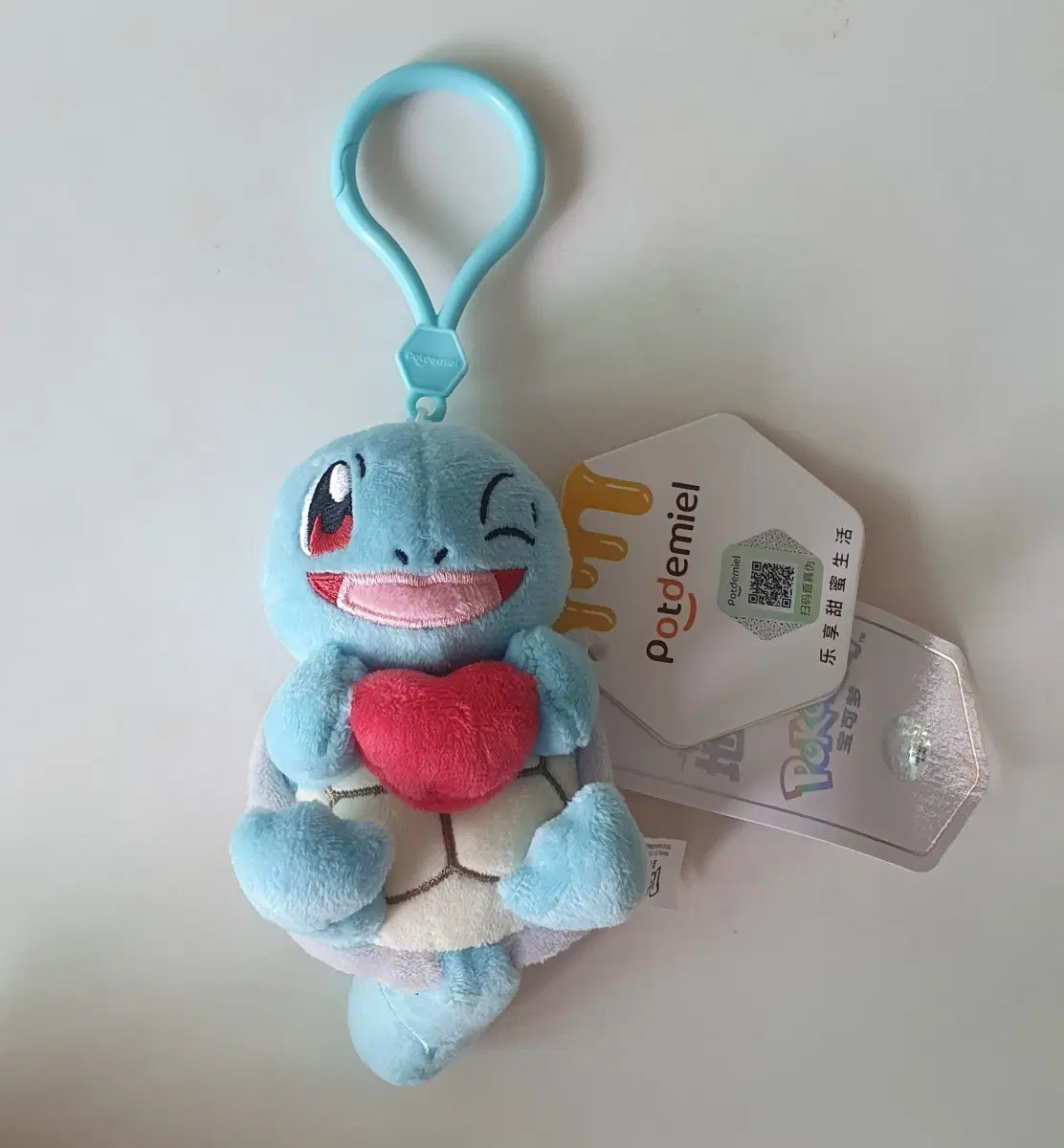 포켓몬스터 하트 꼬부기 10cm 인형 키링 새상품