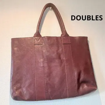 DOUBLUS 비즈니스 백 가죽 브라운 토트백