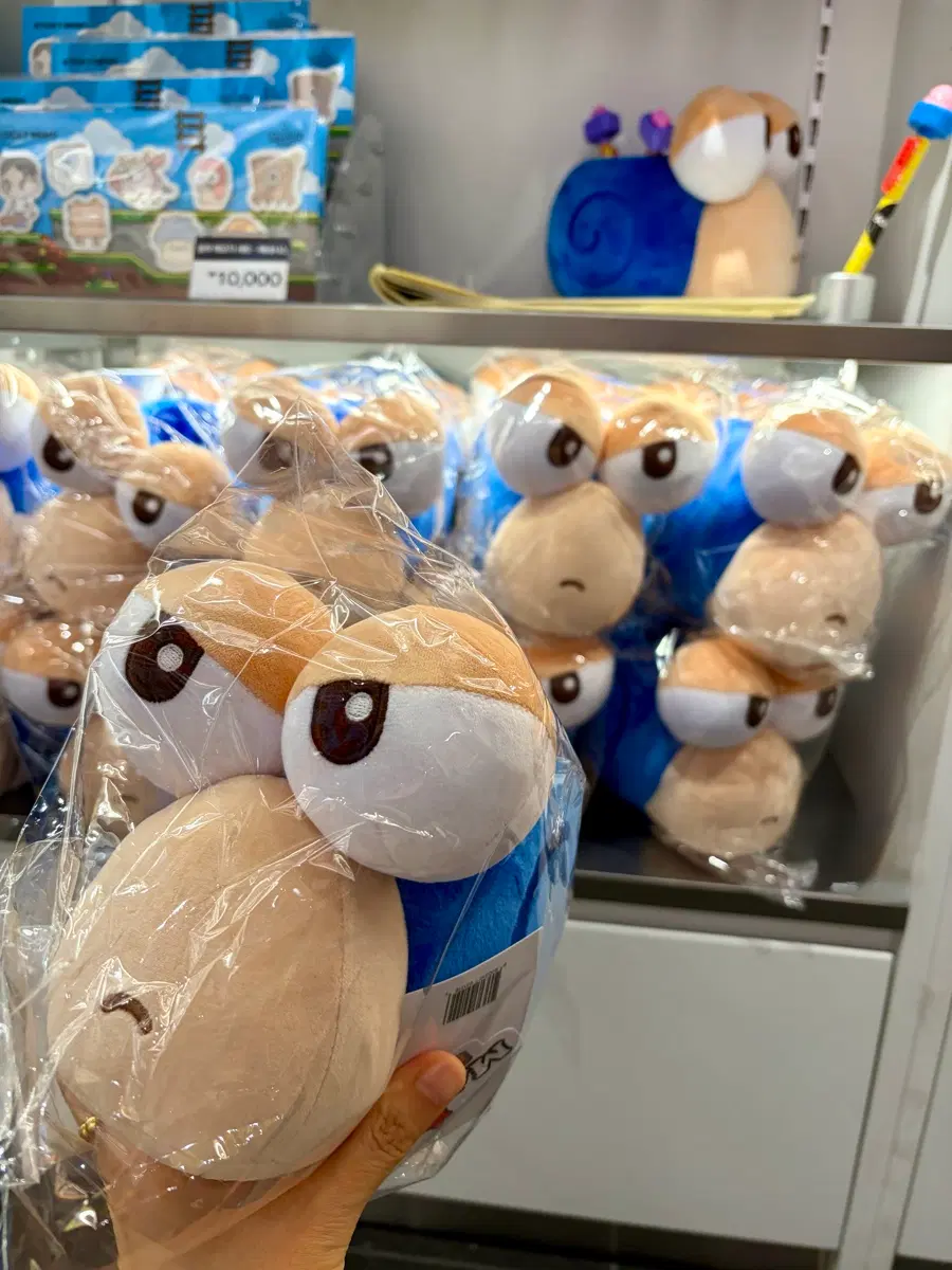롯데월드 메이플스토리 인형펜꽂이(파란 달팽이)