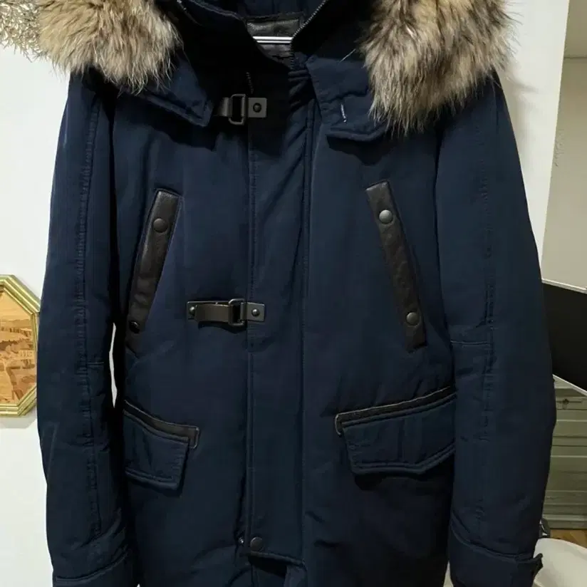 타임옴므 구스다운 라쿤패딩