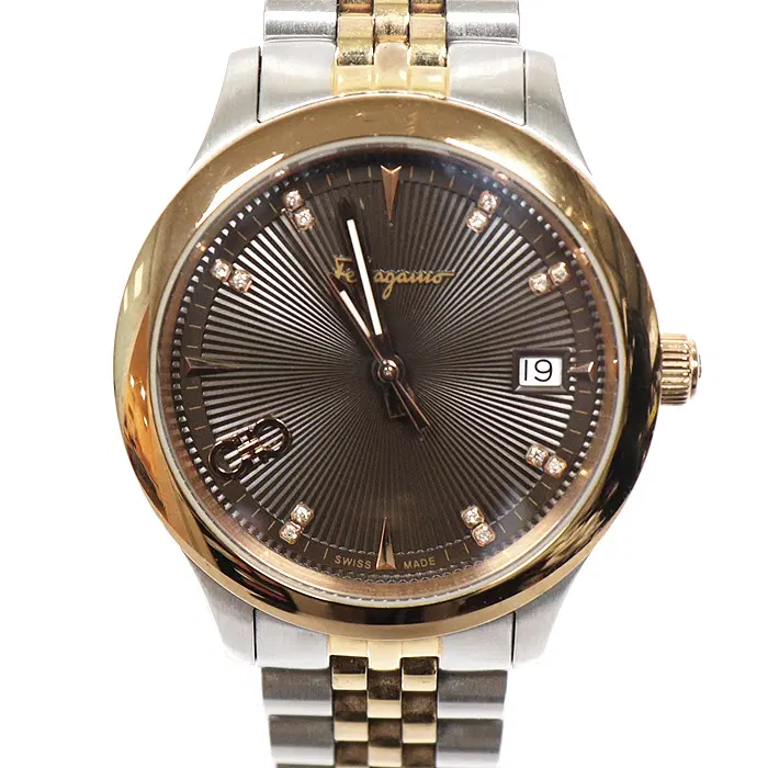 Ferragamo(페라가모) SFCU00419 33MM 스틸 쿼츠 로즈골드 PVD 14P 다이아 DUO 듀오 여성시계