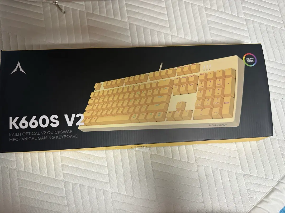 앱코 K660S V2 키보드 옐로우 청축