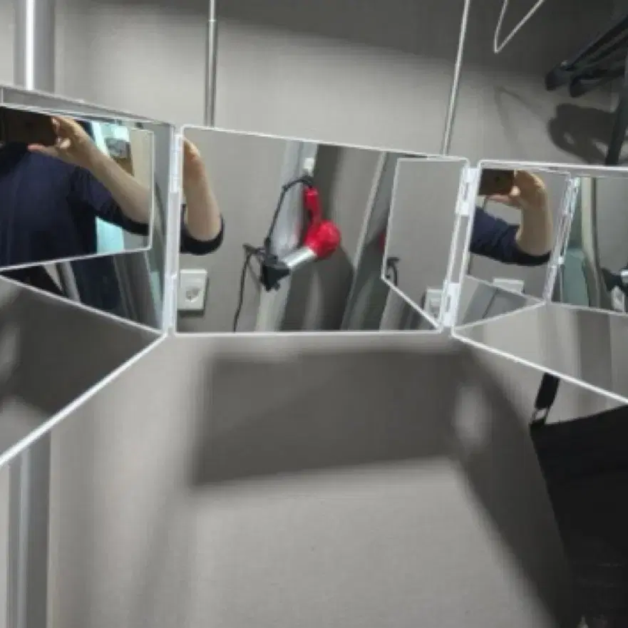 3단 접이식 거울 삼면경 셀프 미용 염색