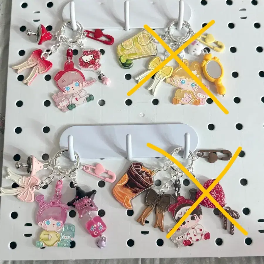 투투베어 아크릴 비즈 키링