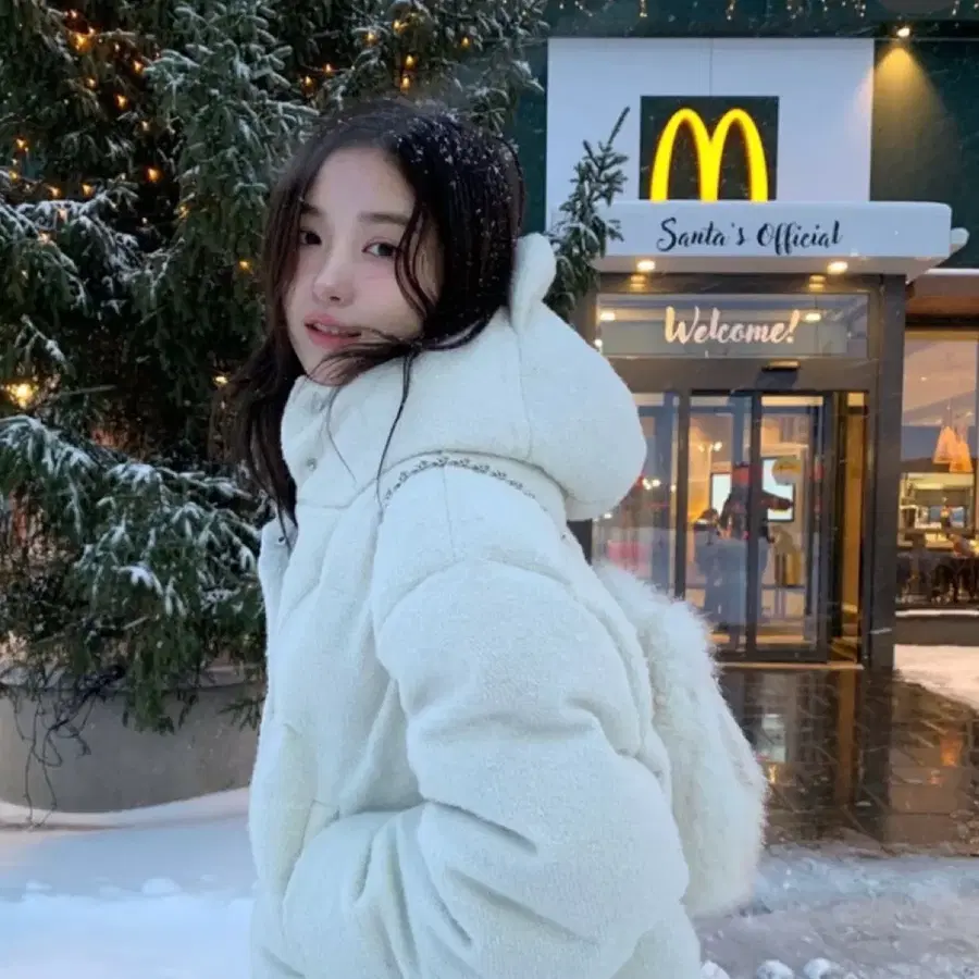 (택O 새상품) 더바넷 스노우 부클 패딩