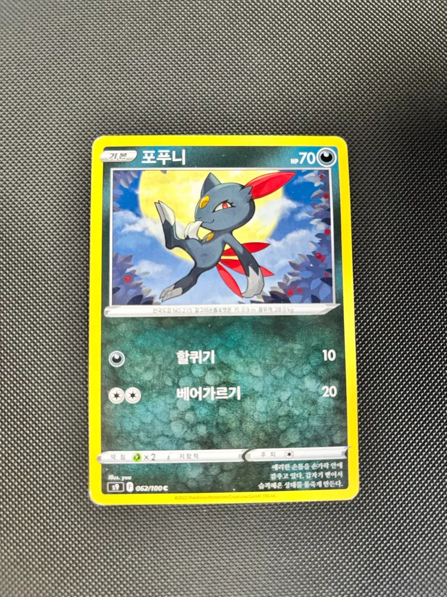 고대 빈티지 포켓몬카드 포푸니 일반카드 도감용 덱소스 s9 062/100