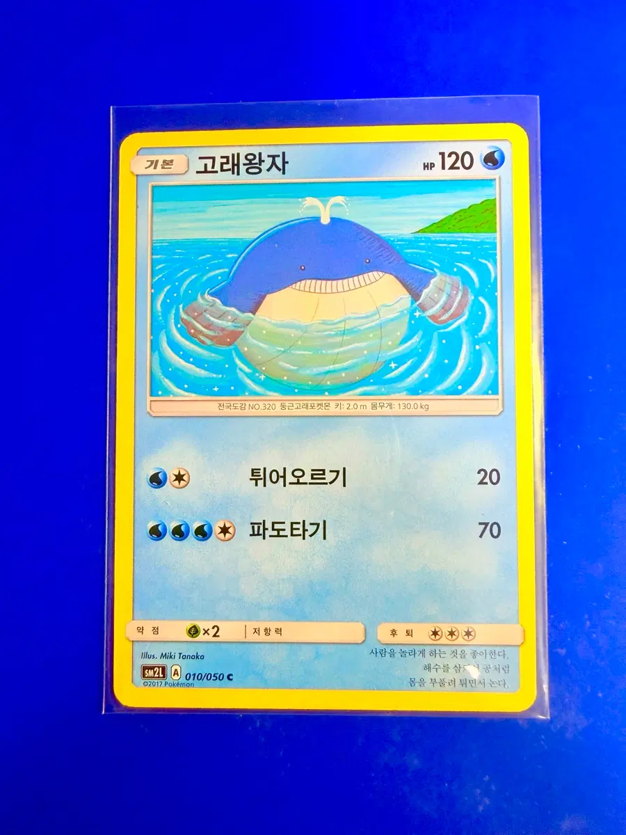 포켓몬스터 포켓몬카드 2017년 고대카드 고래왕자 카드