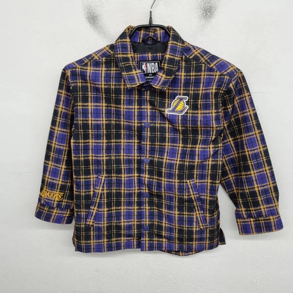 [120 size] NBA 키즈 LA레이커스 우븐 자켓