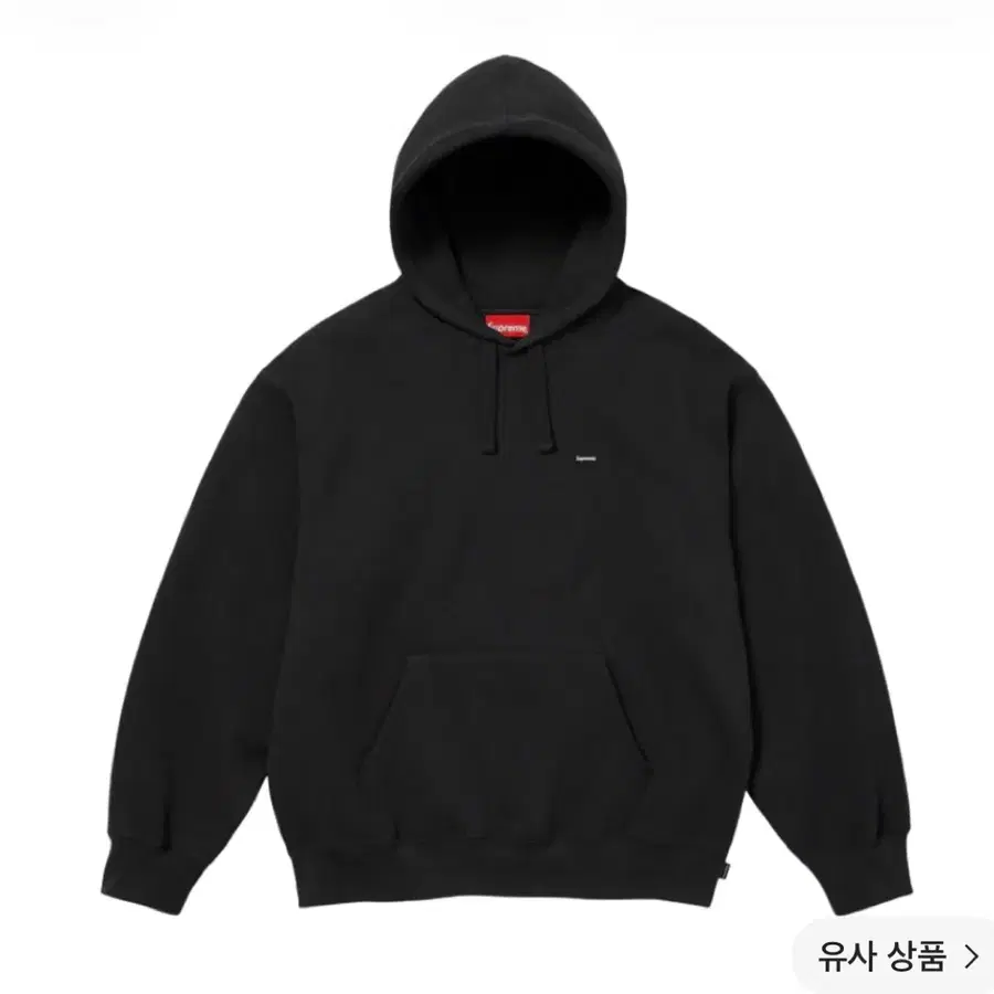[L] 슈프림 스몰 박스 로고 후드 블랙