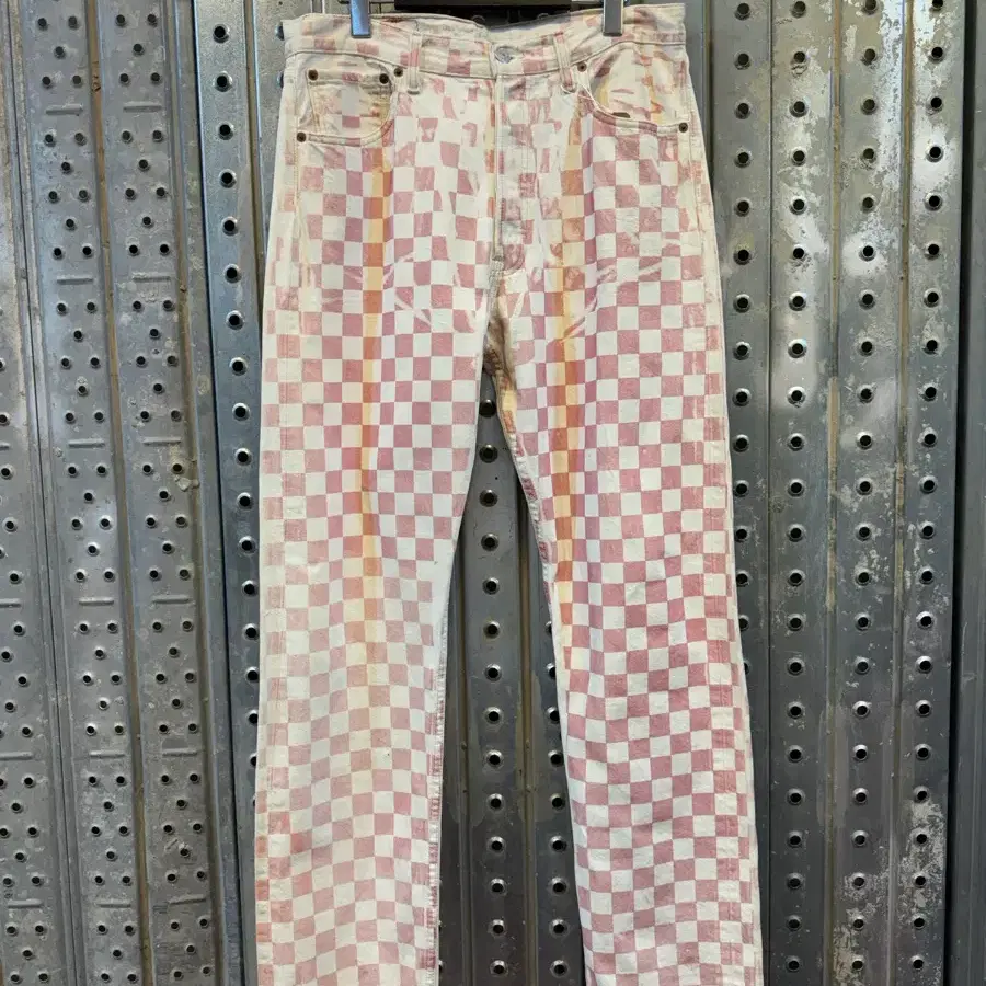 00s Made in Poland 리바이스 501 체커보드 데님 팬츠 W34 L32