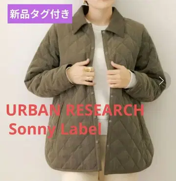 택 포함 새상품 어반 리서치 서니 라벨 퀼팅 자켓 카키