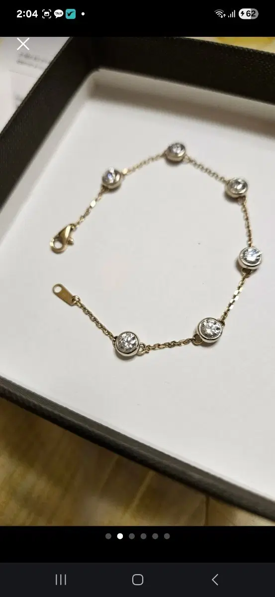 메이비투아 베젤 모이사나이트 팔찌 15cm