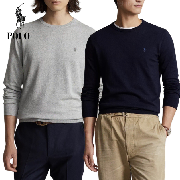 정품/새상품) 폴로 랄프로렌 피마코튼 남성 긴팔 니트 2컬러