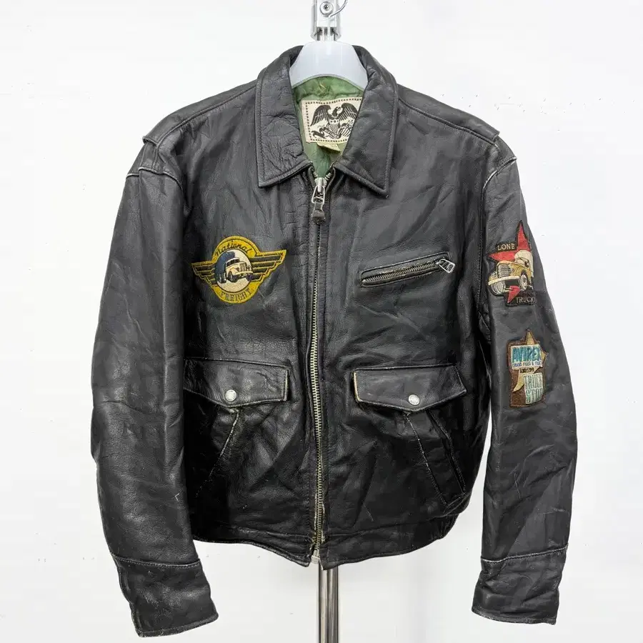 90s AVIREX Motor City Leather Jacket