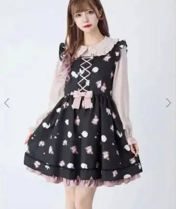 앙크루즈 RoseBunny 스핀들 JSK 블랙