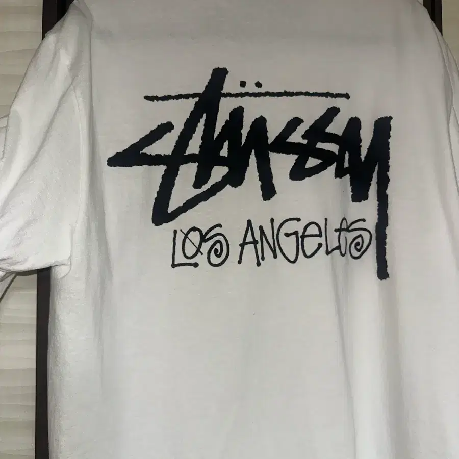 스투시 LA 로스앤젤레스 반팔 화이트