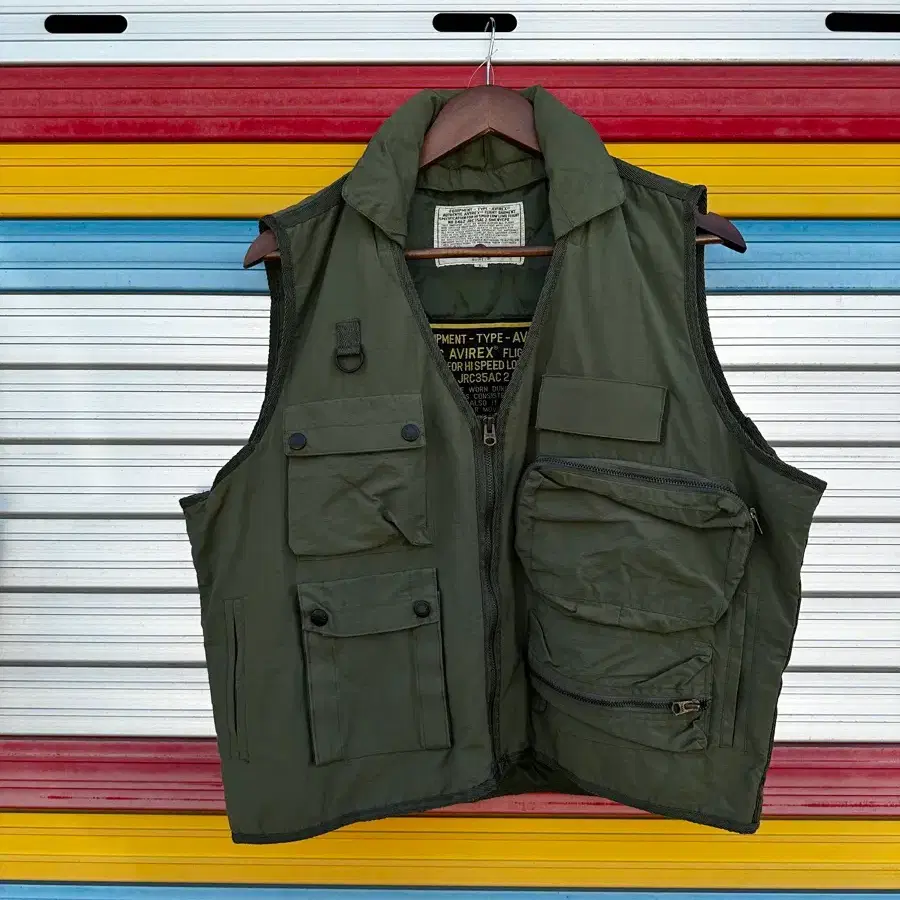 아비렉스 Avirex military utility flight vest