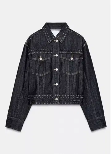 ZARA 스터드 데님풍 자켓 S