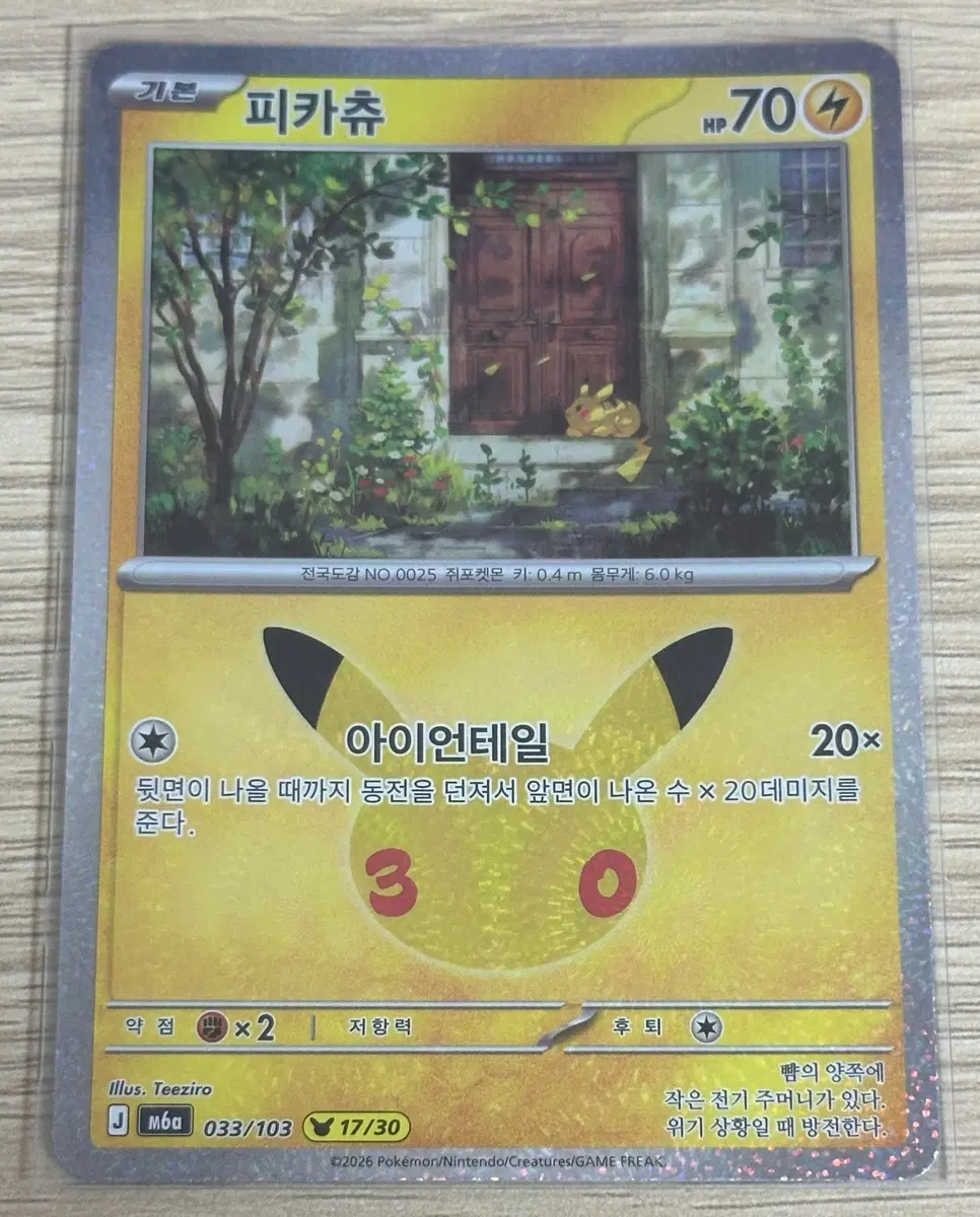 포켓몬 카드 30주년 피카츄 17번