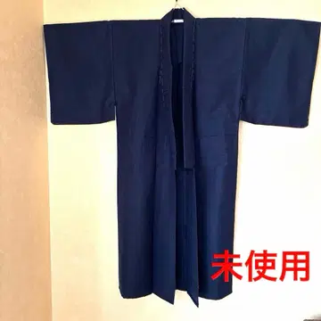 레트로 남성용 기모노 겉옷 가운 네이비 다크 네이비 면