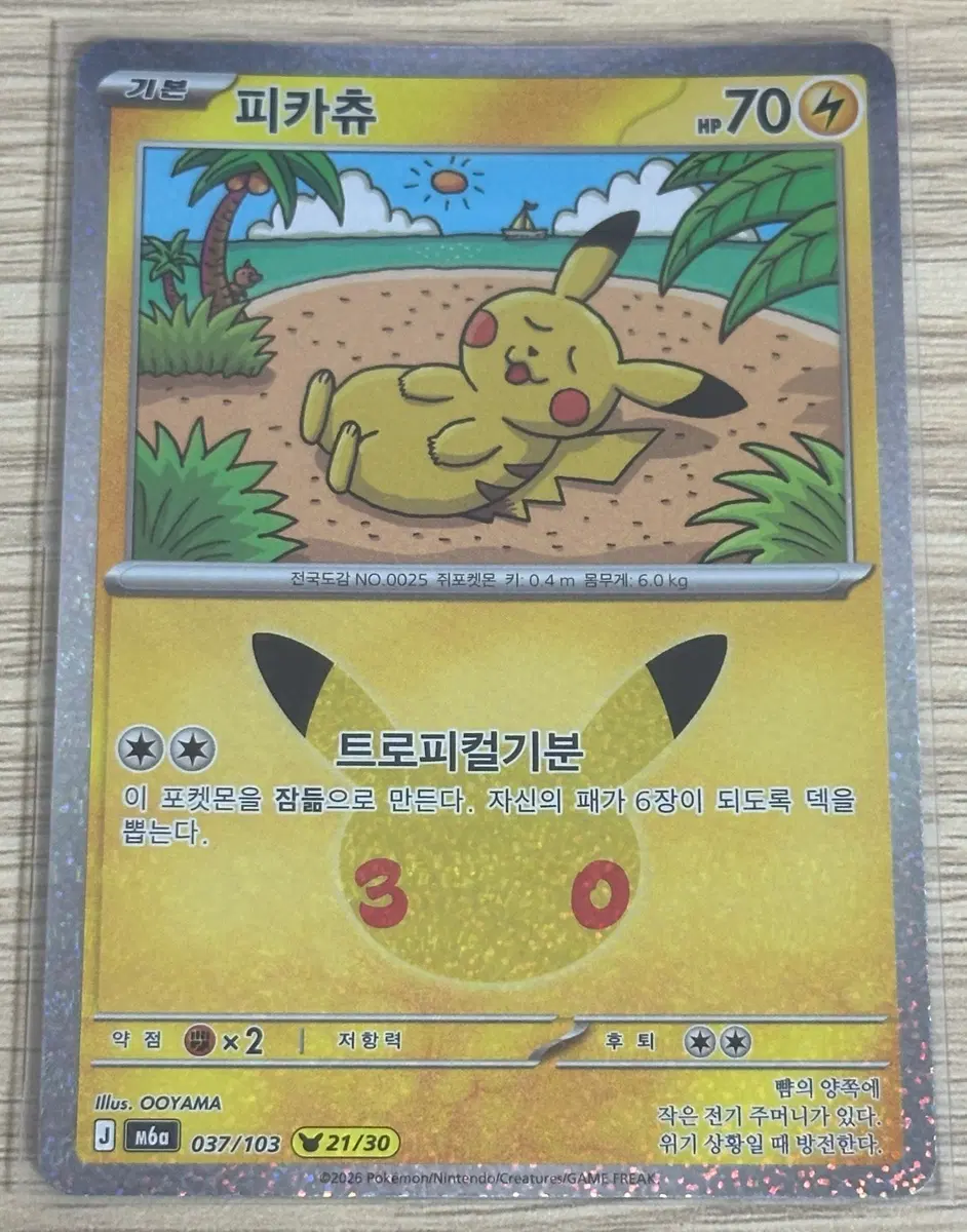 포켓몬 카드 30주년 피카츄 21번