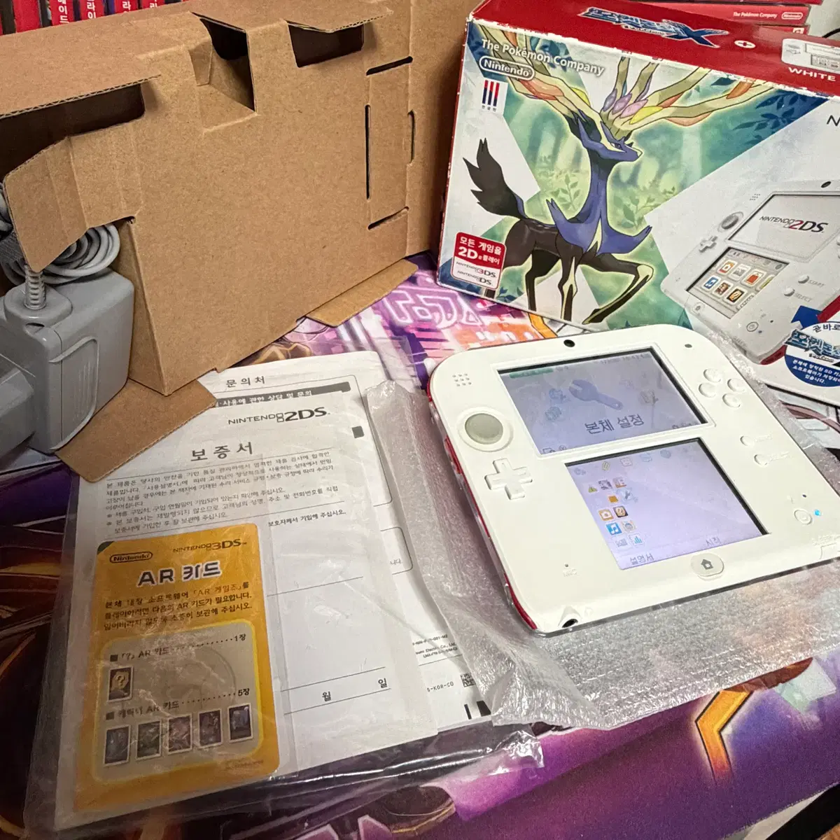 닌텐도 2DS (3DS) 식빵 화이트 / 레드 포켓몬스터X 에디션 풀박스