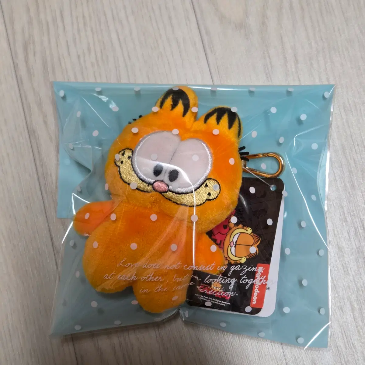 (새상품)가필드 봉제 키링 오렌지색