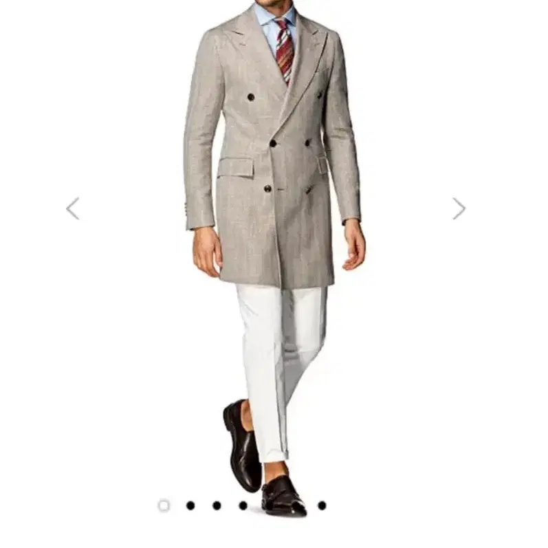 수트서플라이(SUITSUPPLY) 레귤러핏 울 실크 더블 브레스트 코트 (유럽 46 사이즈)