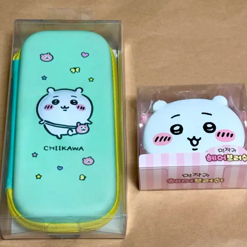 먼작귀 치이카와 펜파우치 + 헤어브러쉬 2종 일괄