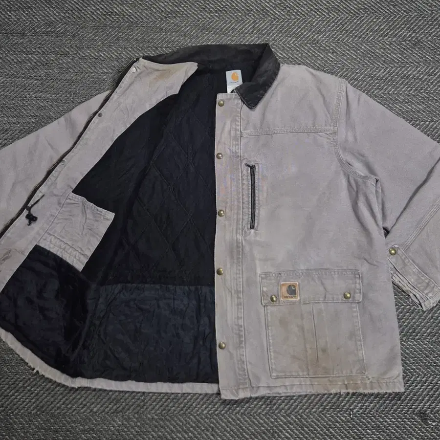 [XL]90s 칼하트 샌드스톤 바 코트-B415