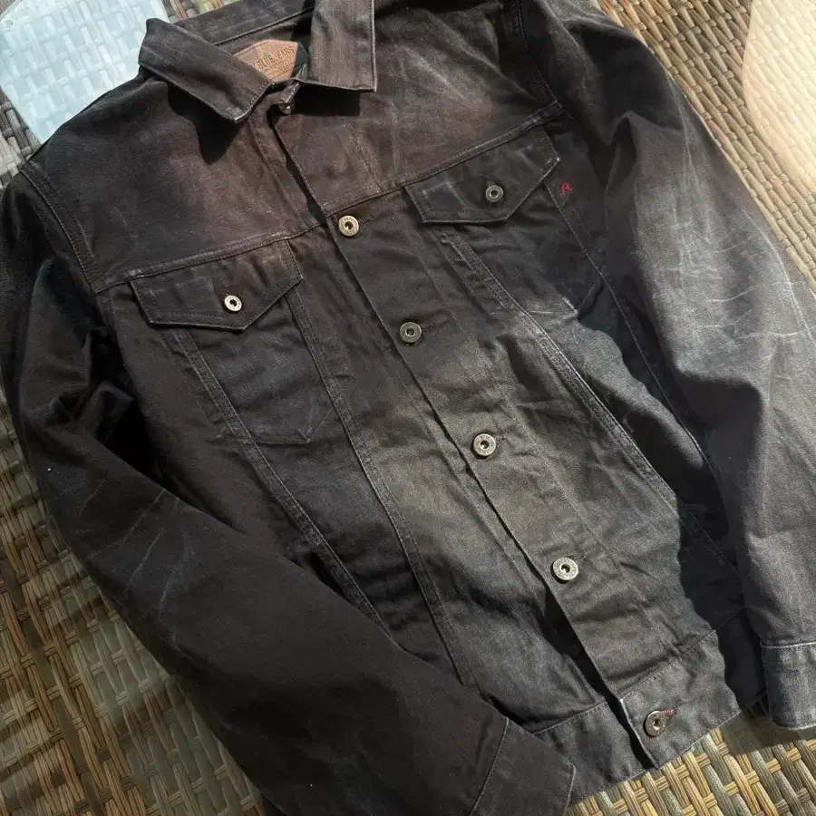 VTG black denim jacket 미국 빈티지 블랙 데님 자켓 L