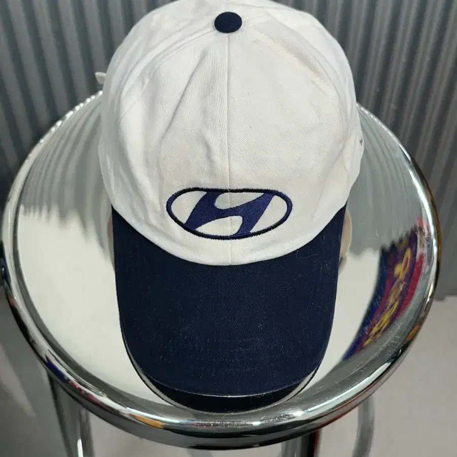 [사이즈 FREE] 현대 (HYUNDAI) HMC 2008 화이트 & 네이비 볼캡