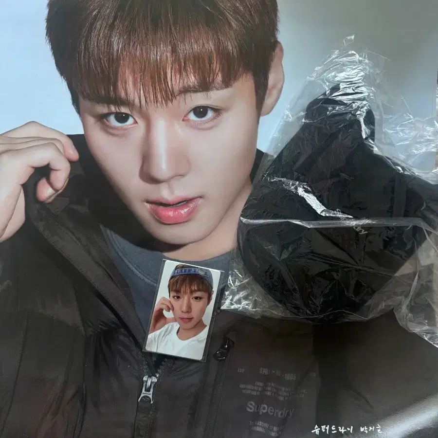 미개봉 슈퍼드라이 박지훈 싸인 볼캡, 포스터, 포카