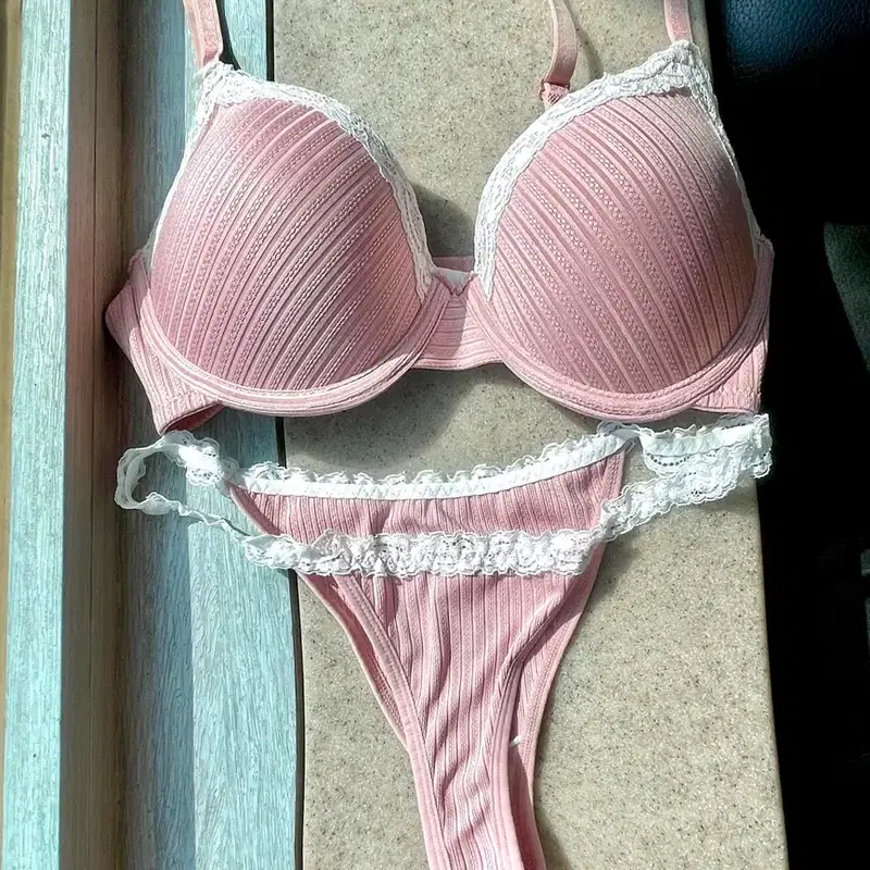 (중고) 여성핑크 브라팬티 세트