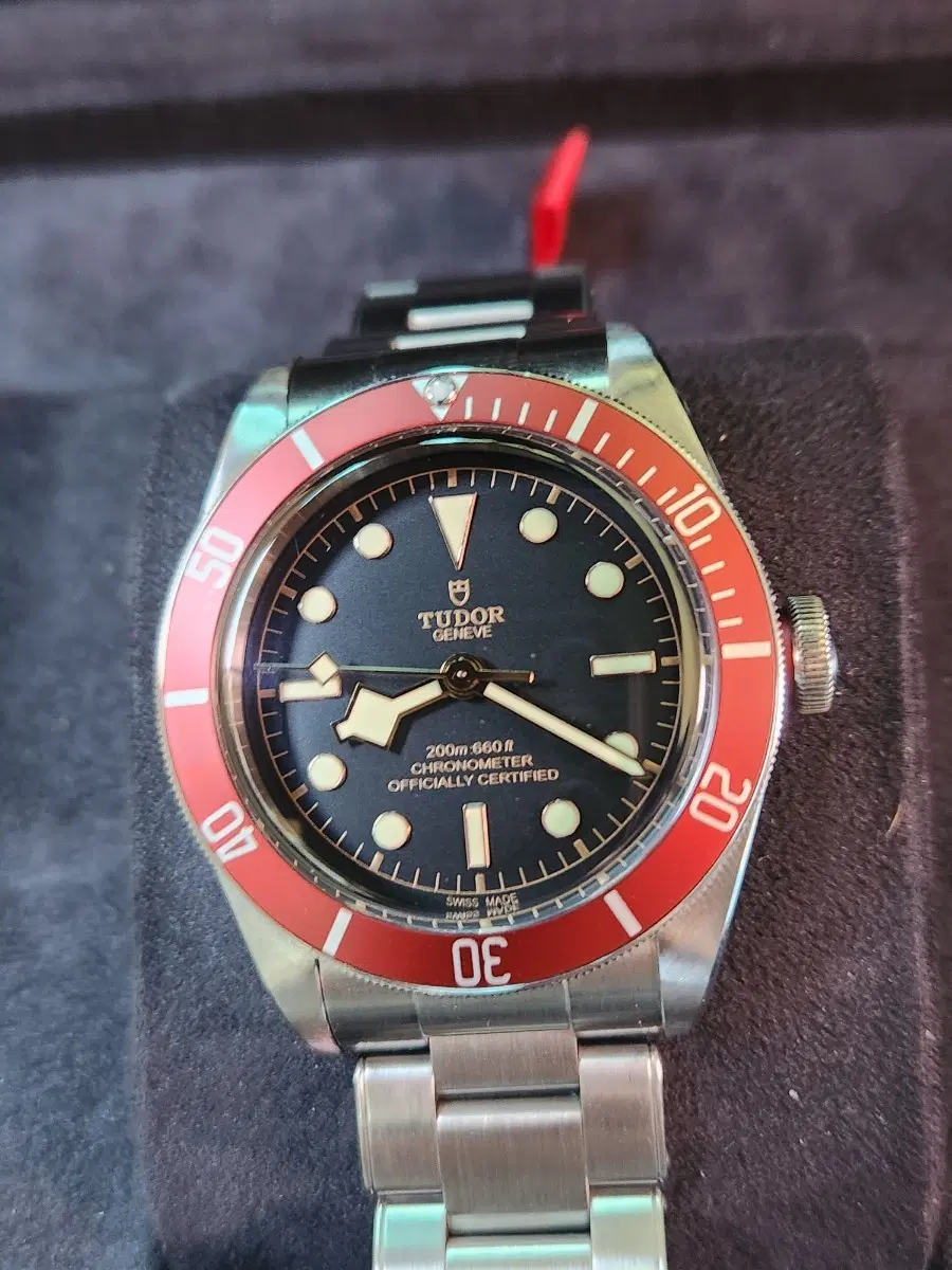 튜더 블랙베이 버건디 41mm 풀구성