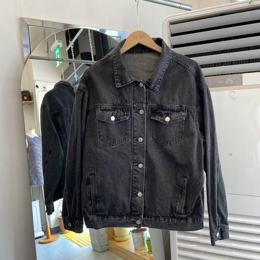 흑청자켓 데님자켓 XL(105) Black Denim Jacket Jean Jacket
